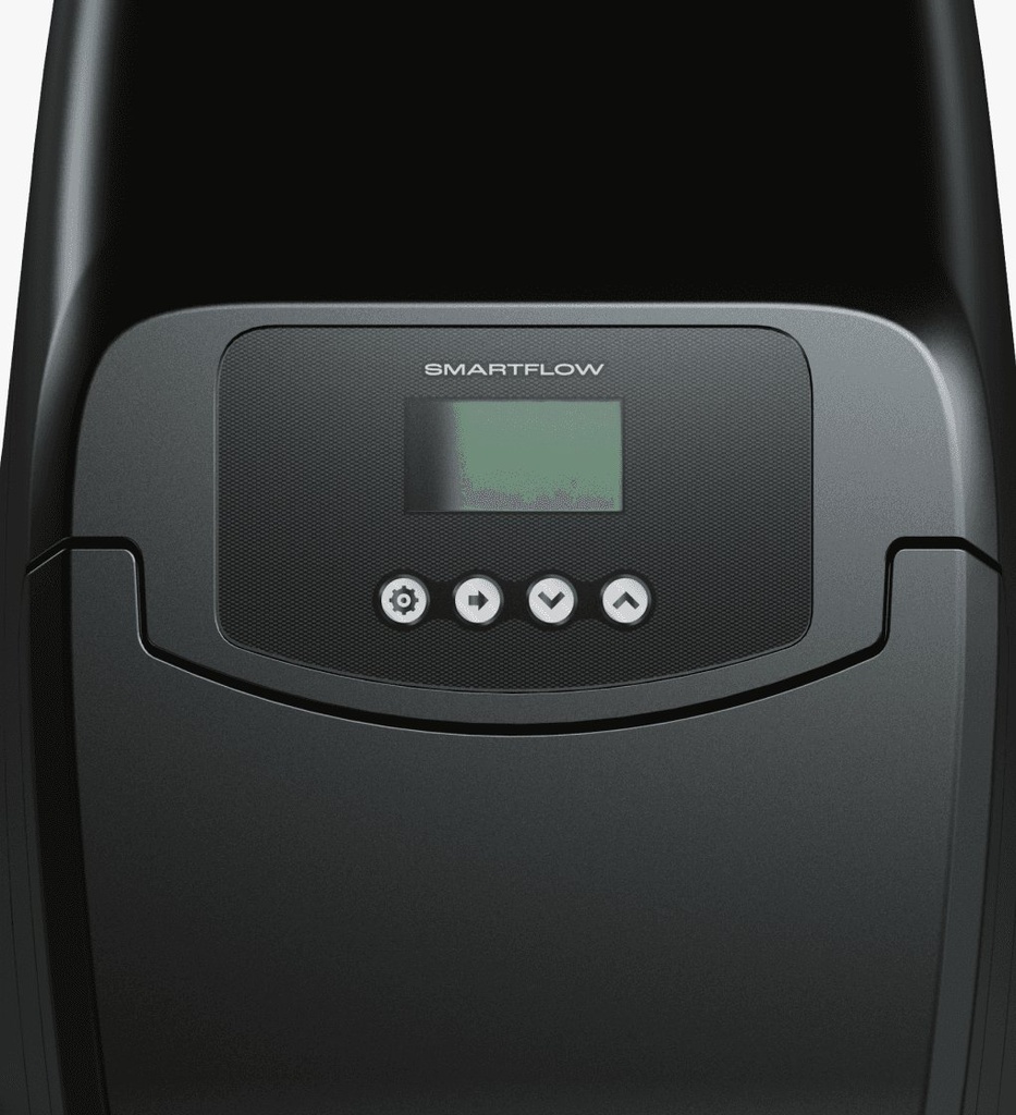 SMARTFLOW 300 — кабинетен омекотител, 30 л смола — панелът с дисплей