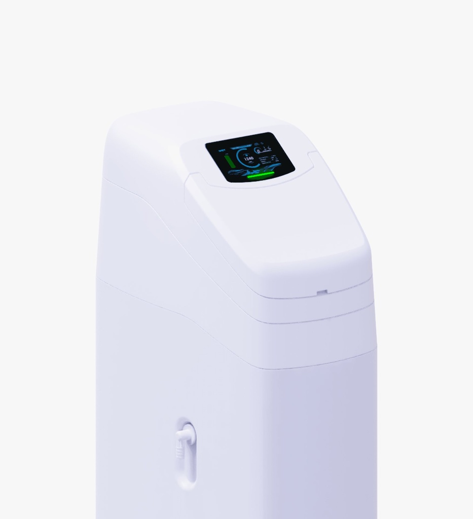 SMARTFLOW 125 PRO — смарт омекотител, 12 л смола — бял корпус с тъчскрийн