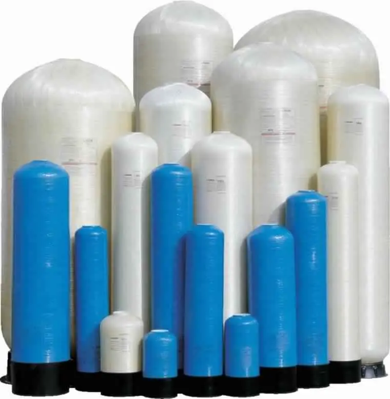 Pressure tank 6 x 13, 2.5" Top opening, with base (Blue)